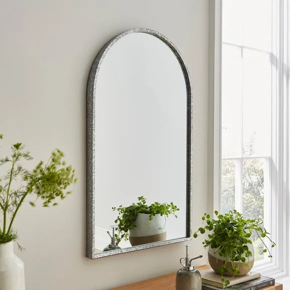 Arched Wall Mirror - Steel, Galvanised alternate view