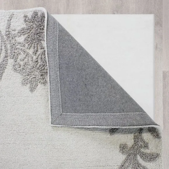 Mowsley Floral Border Rug - Ivory, Wool alternate view
