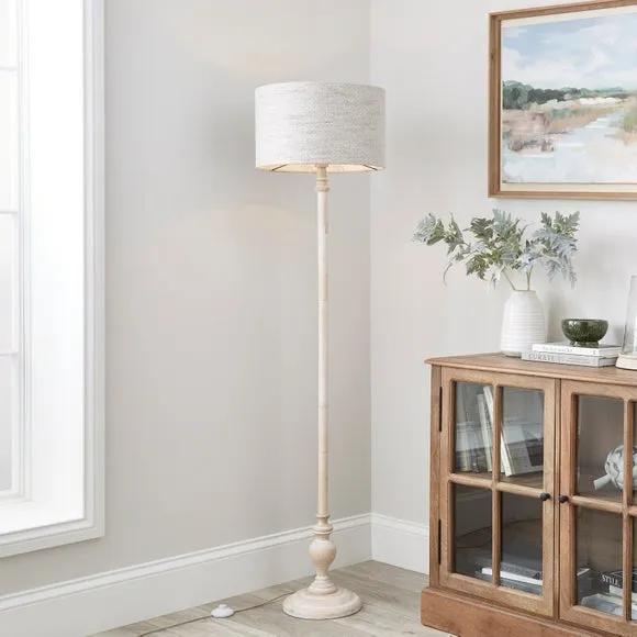Swithland Herringbone Lamp Shade - White, Polyester by Dunelm, image 3