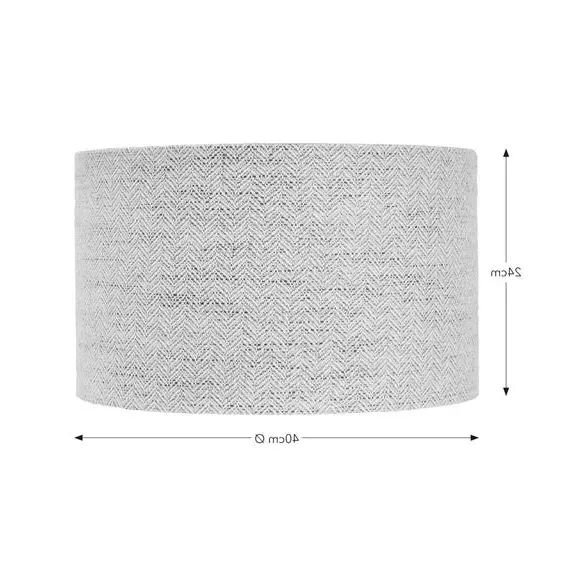 Swithland Herringbone Lamp Shade - White, Polyester by Dunelm, image 5