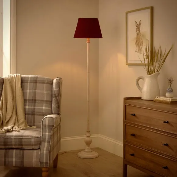 Ashby Oval Lamp Shade Art Deco - Wine Red, Fabric by Dunelm, alternate view