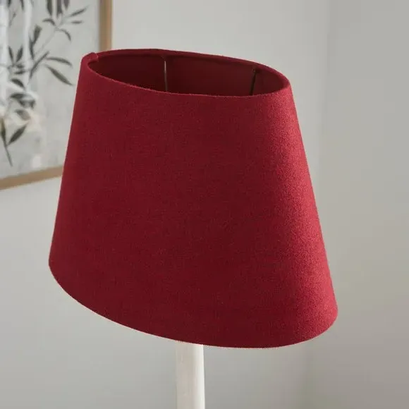 Ashby Oval Lamp Shade Art Deco - Wine Red, Fabric by Dunelm, image 3
