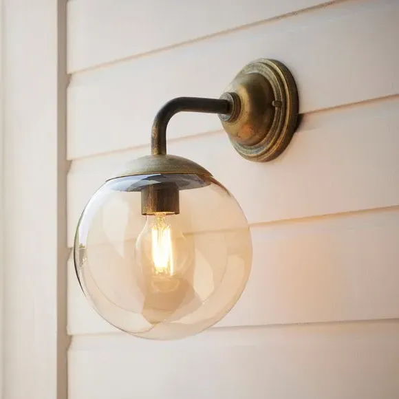 Staten Industrial Bathroom Wall Light - Antique Brass product
