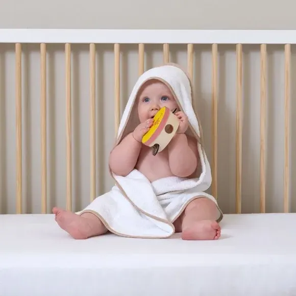 Set of 2 Hooded Baby Towels - Biscuit product