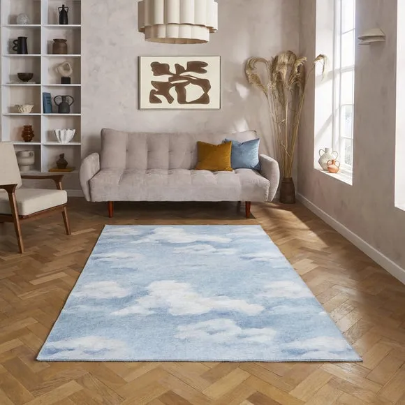 Harlequin Air Washable Rug - Sky Blue product