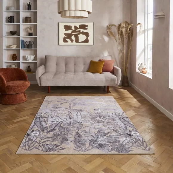 Harlequin Floreana Washable Rug - Black Earth product