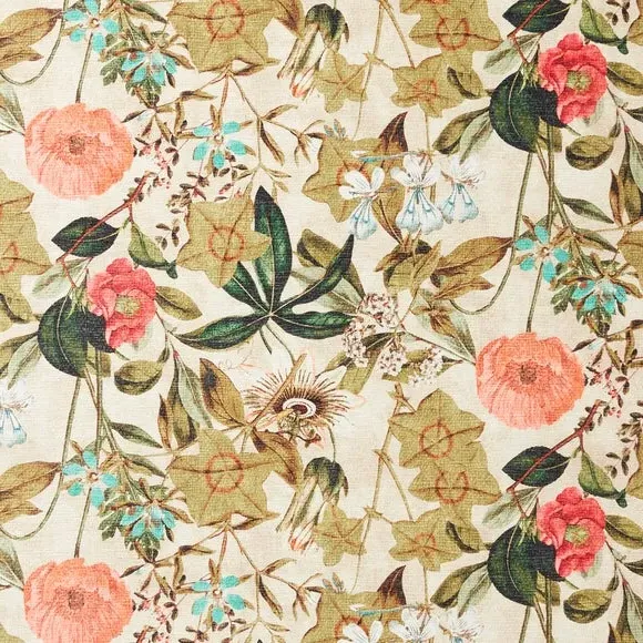 Passiflora Washable Rug - Peaches/Cream alternate view