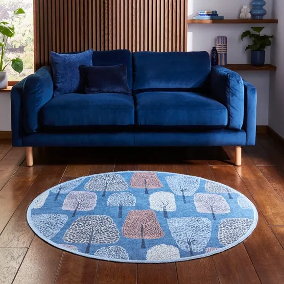 Scion Cedar Round Rug - Midnight product