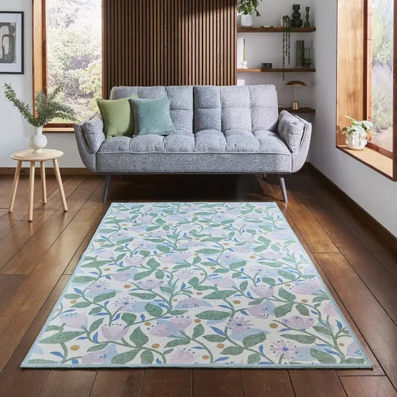 Scion Dancing Daisies Washable Rug - Juniper/Violet
