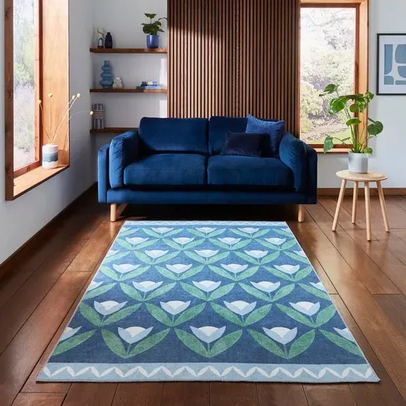 Scion Tulip Trellis Washable Rug - Midnight product