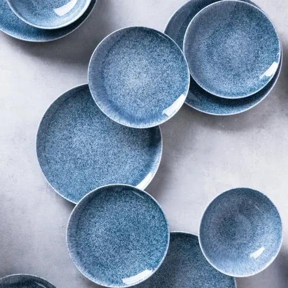 Feather Reactive 18-Piece Dinner Set - Blue alternate view
