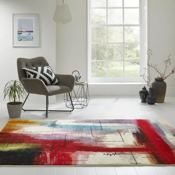 Art Abstract Rug - Multicoloured, Polypropylene product