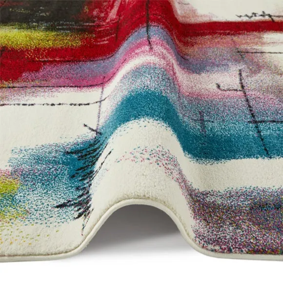 Art Abstract Runner - Multicolor, Polypropylene alternate view