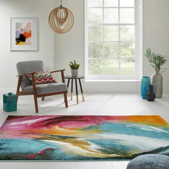 Art Swirl Rug - Multicoloured, Polypropylene product