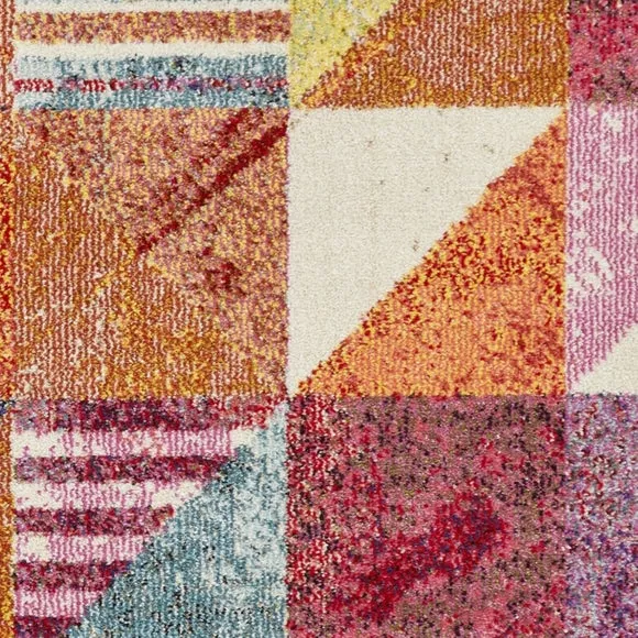 Carnaval Geometric Low Pile Rug - Orange alternate view