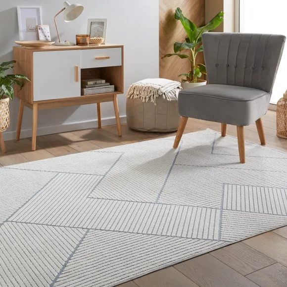 Chevron Indoor Outdoor Rug - Blue alternate view
