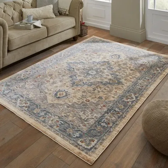 Legacy Velvet Medallion IV Rug - Blue, Velvet product