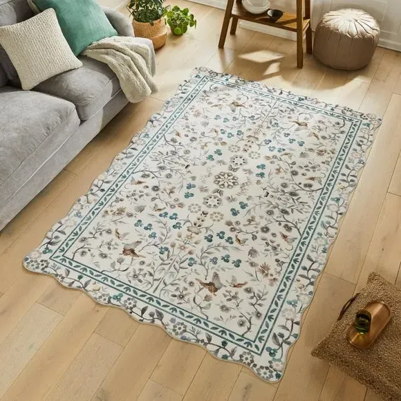 Liberty Scalloped Washable Rug - Antique Ivory product