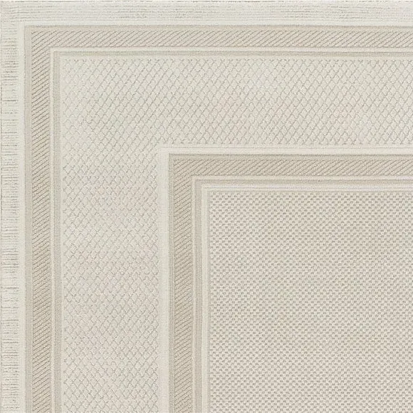 Olivia Border Rug - Beige, Velvet alternate view