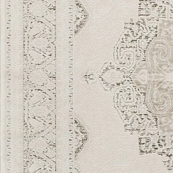 Olivia Velvet Medallion Rug - Khaki alternate view