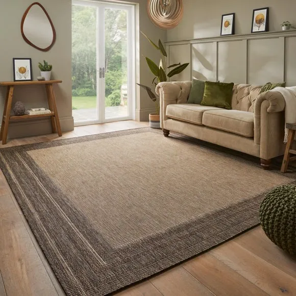 Sumac Indoor Outdoor Border Rug - Beige product