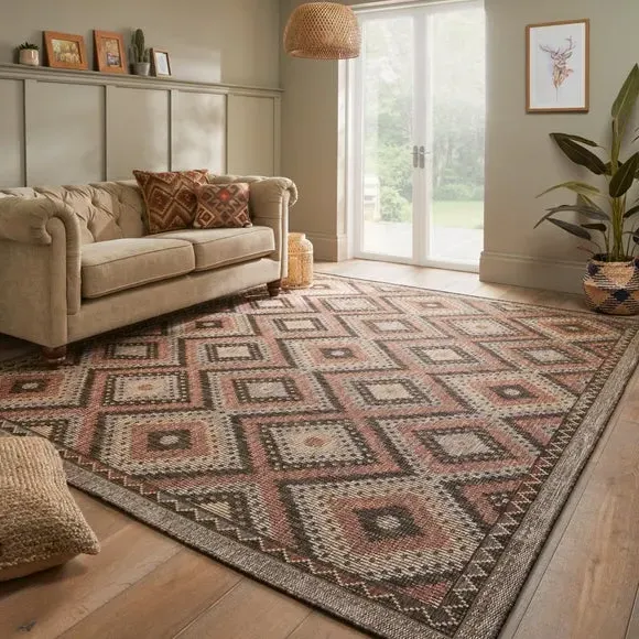 Sumac Indoor Outdoor Kilim Rug - Brown product
