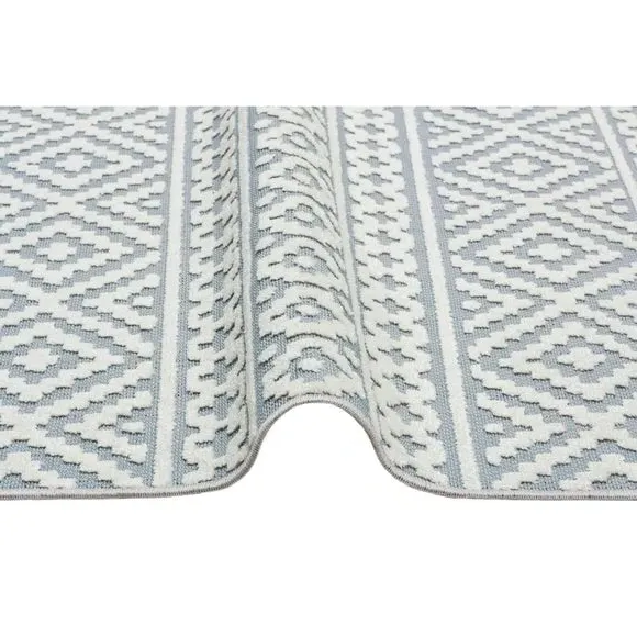 Traditional Indoor Outdoor Rug - Blue by Dunelm, image 5
