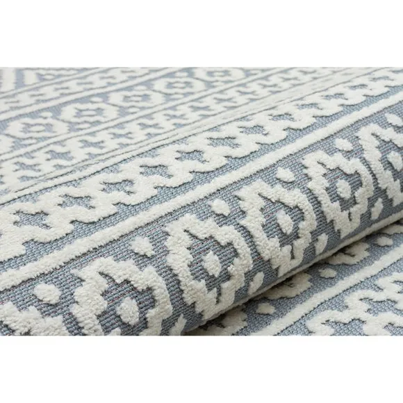Traditional Indoor Outdoor Rug - Blue by Dunelm, image 6