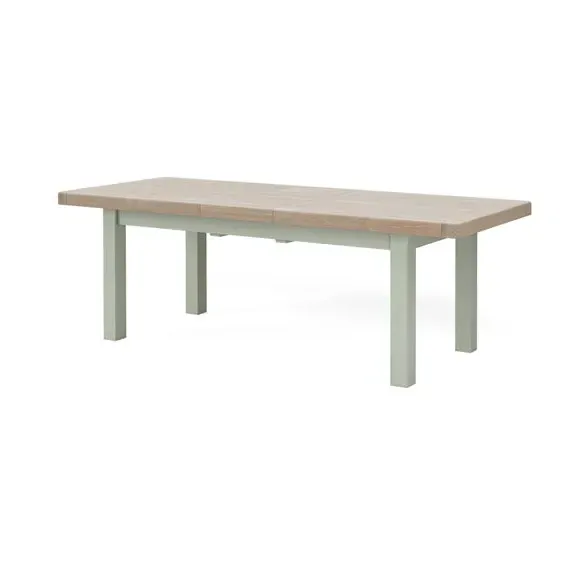 6-8 Seater Extendable Dining Table - Green, Oak alternate view