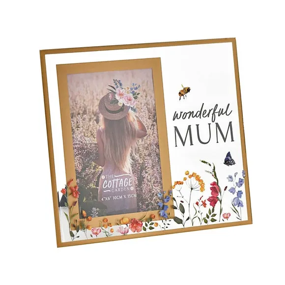 The Cottage Garden Mum Floral Photo Frame - Multicolor, Glass alternate view
