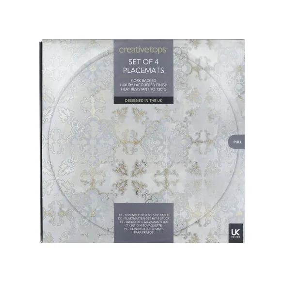 Creative Tops Round Placemats Set of 4 - Gold alternate view
