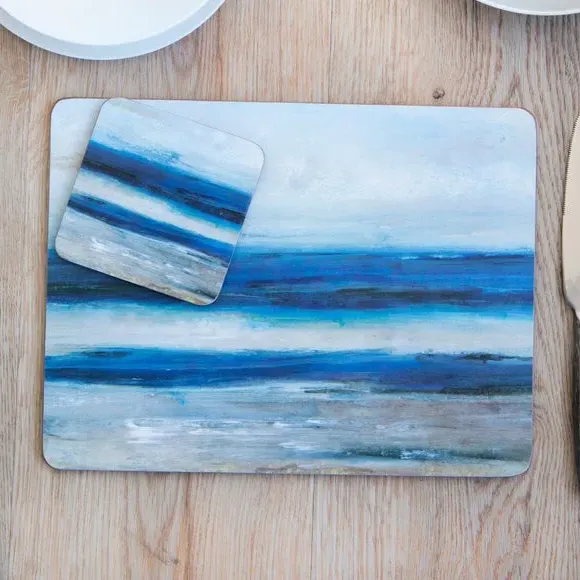 Pack of 4 Abstract Placemats - Blue product