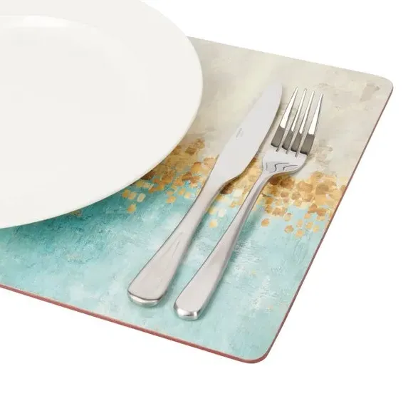 Reflections Set of 4 Cork Placemats - Gold alternate view