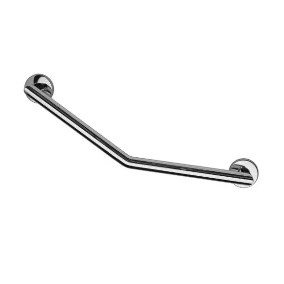 Angled 60cm Grab Bar with Concealed Fixings - Silver, Stainless Steel alternate view