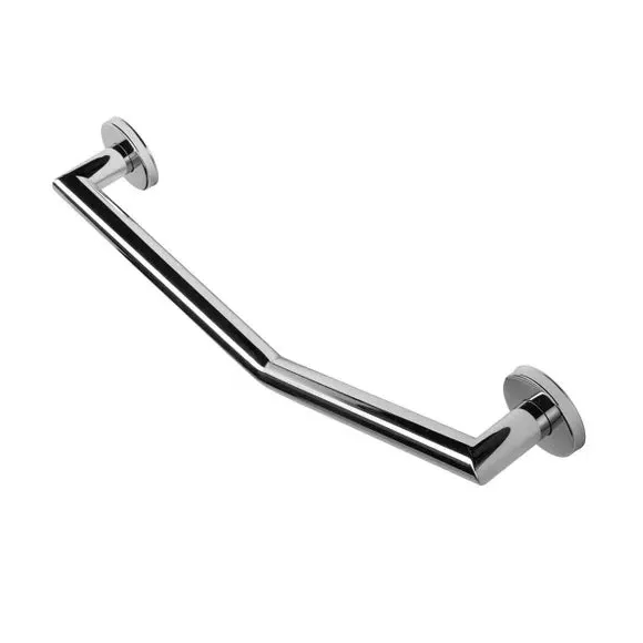 Angled 60cm Grab Bar with Concealed Fixings - Silver, Stainless Steel product