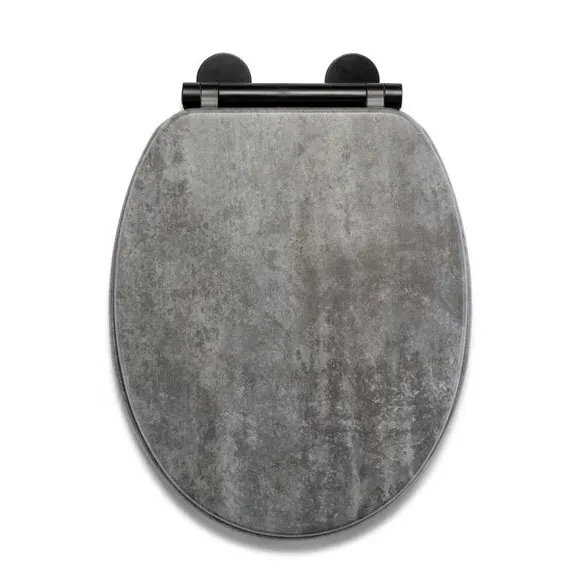 Kirkstone Oval Toilet Seat Soft Close - Grey alternate view
