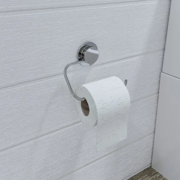 Stick-n-Lock Toilet Roll Holder - Silver product