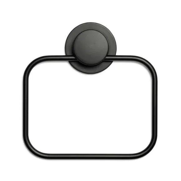 Stick-n-Lock Towel Ring - Black alternate view
