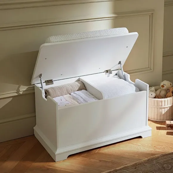 Beaumont Storage Box with Cushion - White alternate view