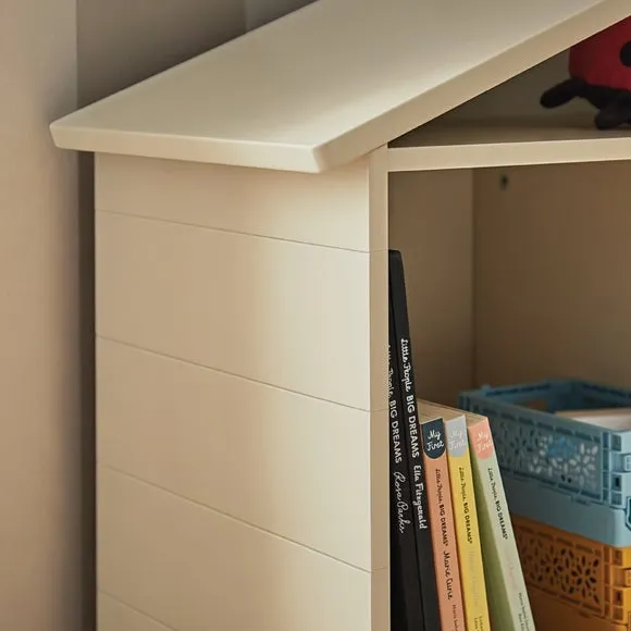 CuddleCo House Bookcase with Storage - Pebble alternate view