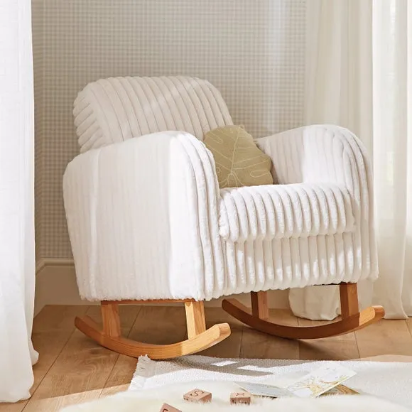 Etta Nursing Rocking Chair - Cashmere, Faux Fur