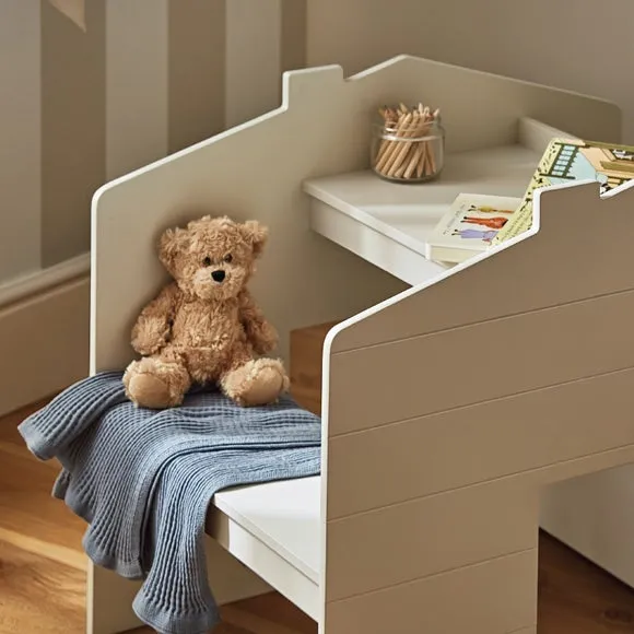 House Chalkboard Desk & Bench Set - Pebble alternate view