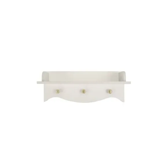 Wall Shelf with Hooks - Pale Cashmere alternate view