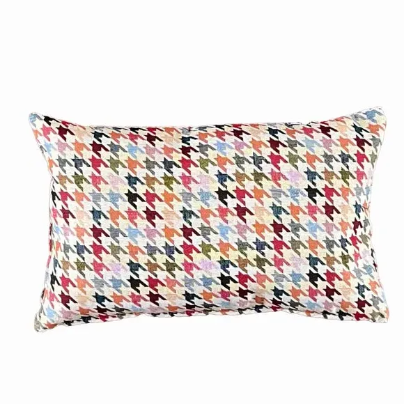 Rectangular Cushion Houndstooth - Multicolor alternate view