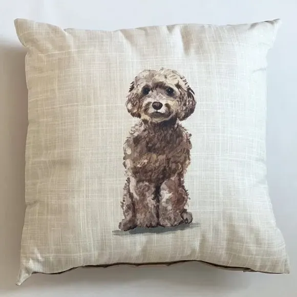 Square Scatter Cushion - Brown, Polyester alternate view