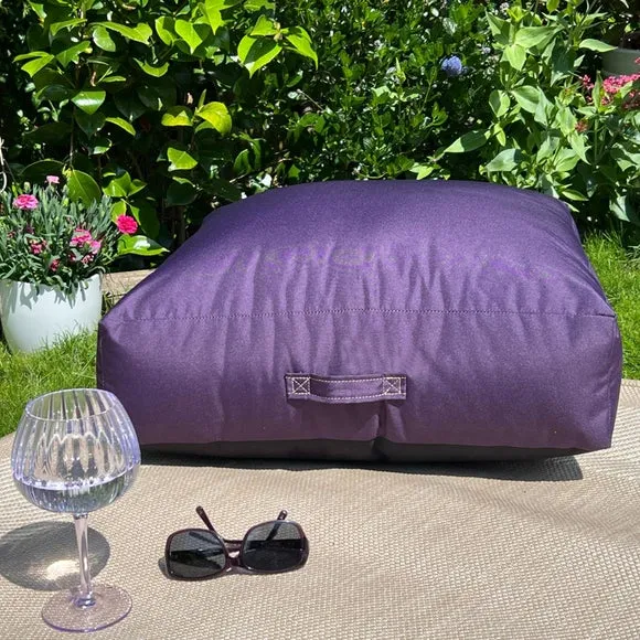 Ventura Outdoor Square Floor Cushion - Purple by Dunelm
