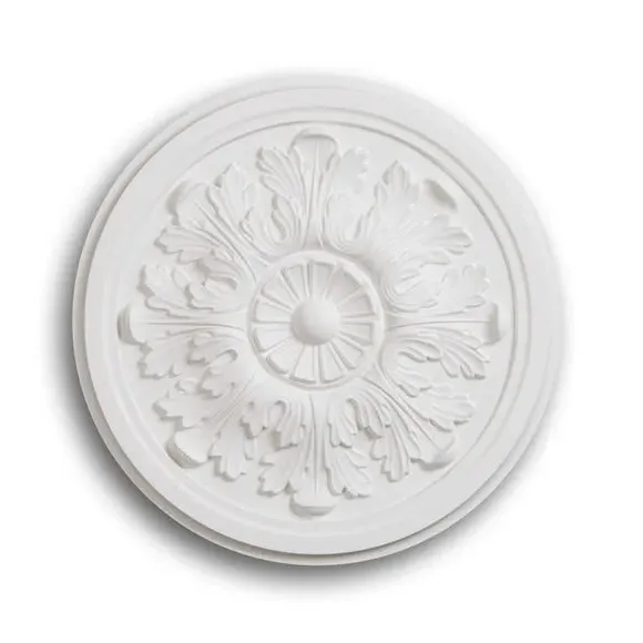 3-Inch Ornate Leaf Ceiling Rose - White product