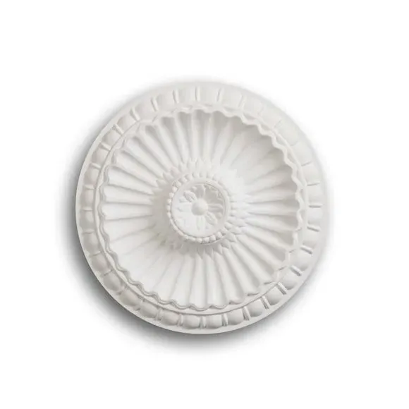 Decoflair 3-Inch Scalloped Floral Ceiling Rose - White alternate view