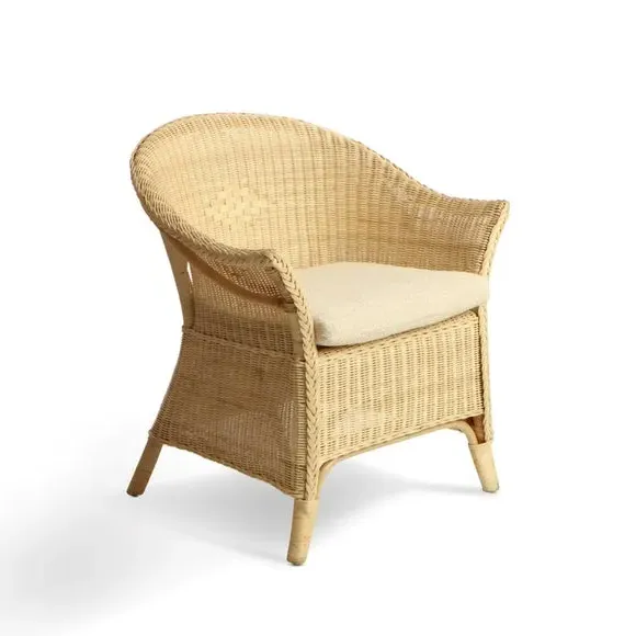 Kingsize Wicker Loom Chair with Cushion - Natural alternate view