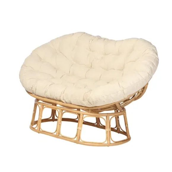 Papasan Sofa with Cushion - Natural, Rattan alternate view